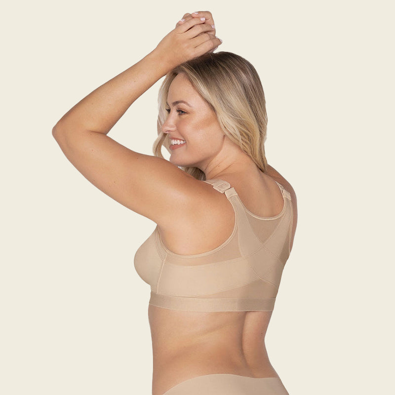 BRA FOR YOU® BRA-FRONT CLOSURE POSTURE WIRELESS BACK SUPPORT FULL COVERAGE BRA (BUY 1 GET 2 FREE)-BEIGE+WHITE+BLACK