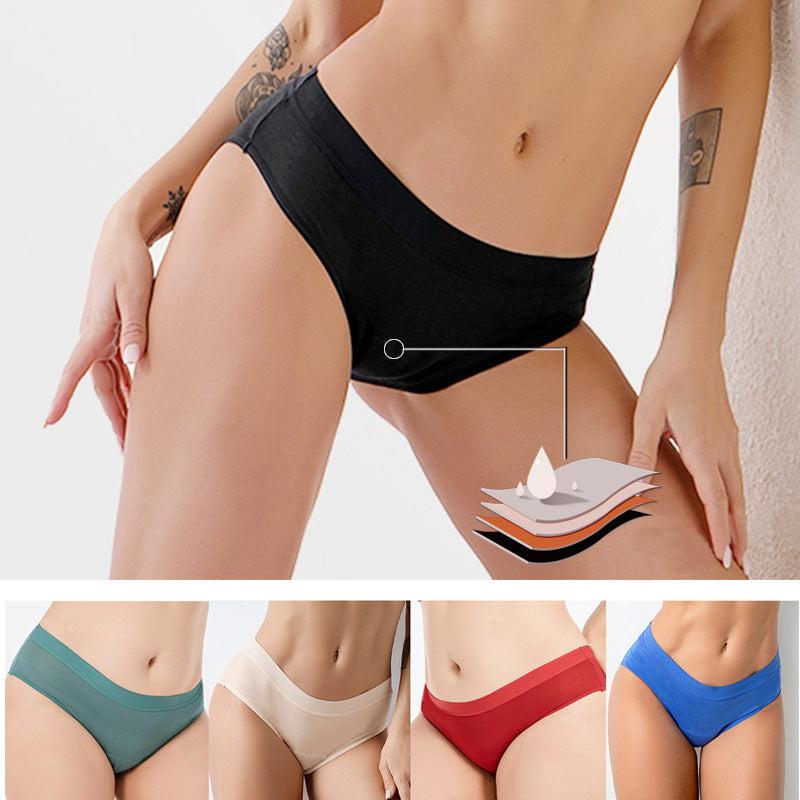 BRA FOR YOU®LOW-WAIST BAMBOO FIBER PHYSIOLOGICAL UNDERWEAR WITH FOUR-LAYER PROTECTION FOR COMFORT
